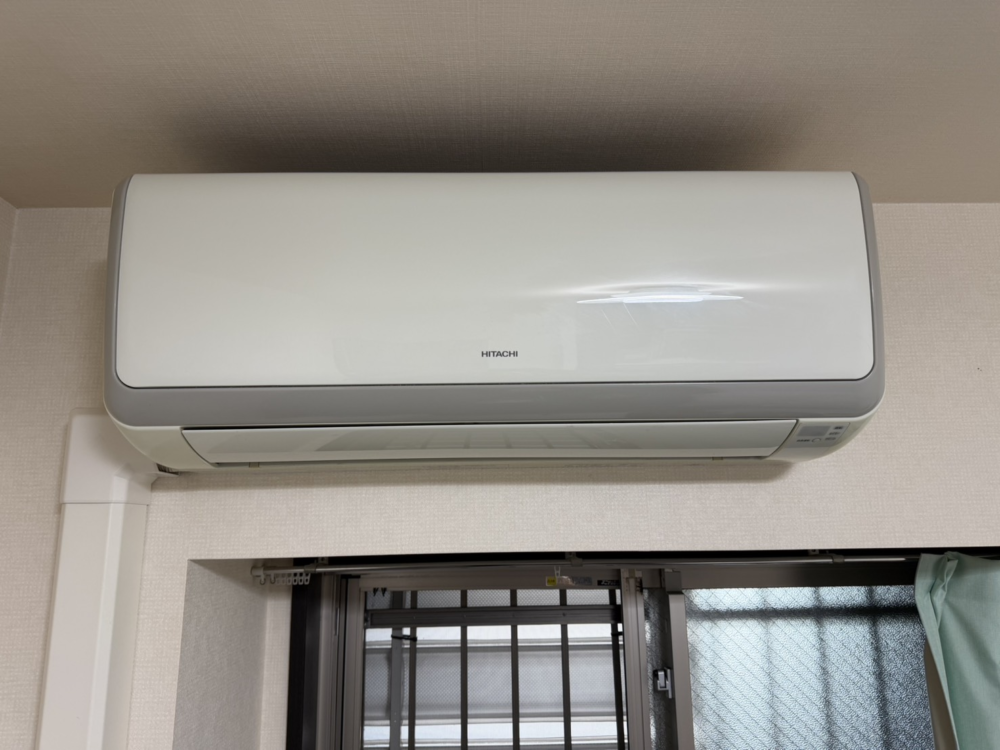 日立RAS-M25XからパナソニックエアコンCS-226DFL-W｜エアコン交換工事｜栃木県足利市朝倉町｜マンション｜シーズガーデン足利