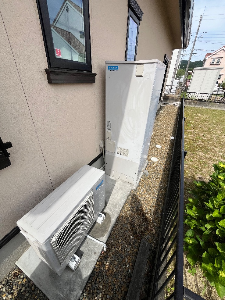 三菱エコキュートSRT-HPT37W8から三菱エコキュートSRT-S377U|エコキュート交換工事|茨木県高萩市上手綱|