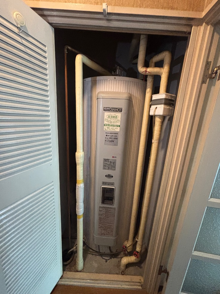 三菱電気温水器SR-4658Mから三菱電気温水器SRG-375G｜電気温水器交換工事｜東京都北区西ヶ原｜マンション｜西ヶ原創美ハイツ