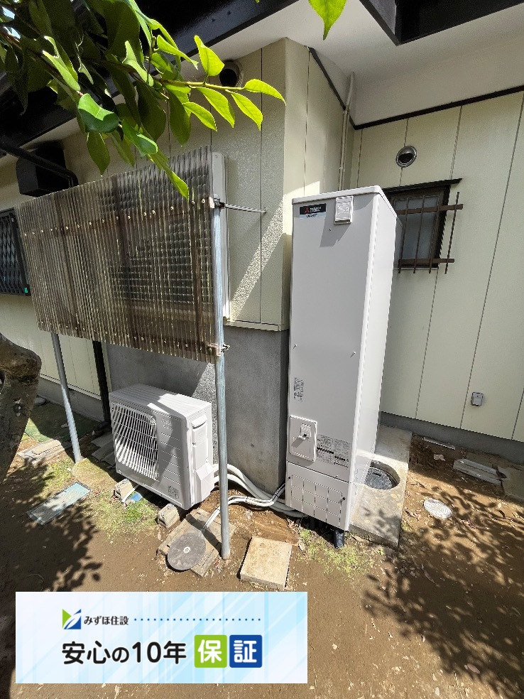 三菱エコキュートSRT-HPT43WZ3から三菱エコキュートSRT-S377UZ｜エコキュート交換工事｜茨城県稲敷市下太田｜