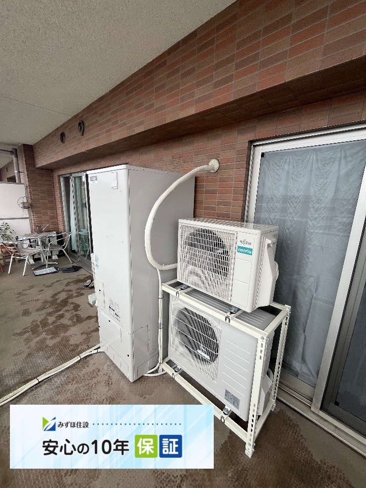 東芝電気温水器HPL-2TFB375RAUから三菱エコキュートSRT-S377|エコキュート交換工事|神奈川県横浜市港北区綱島西|マンション|ミオカステーロ青葉台