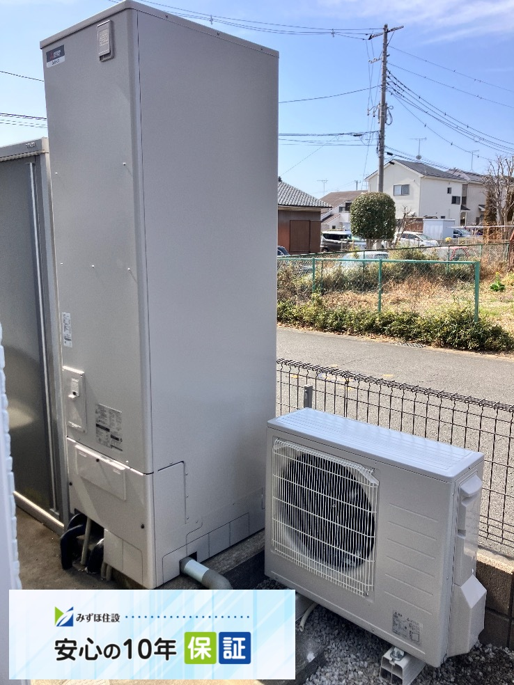 コロナエコキュートCTU-371D1A11から三菱エコキュートSRT-S467｜エコキュート交換工事｜埼玉県川越市笠幡｜