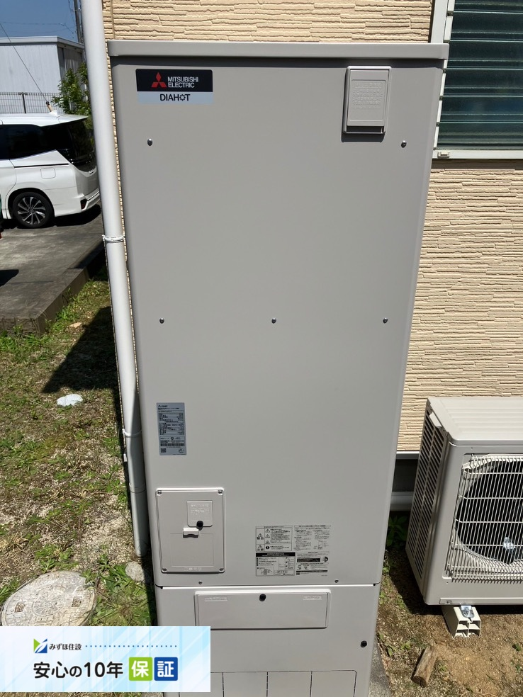 三菱エコキュートSRT-HPT37W6から三菱エコキュートSRT-S377｜エコキュート交換工事｜福島県いわき市｜ 