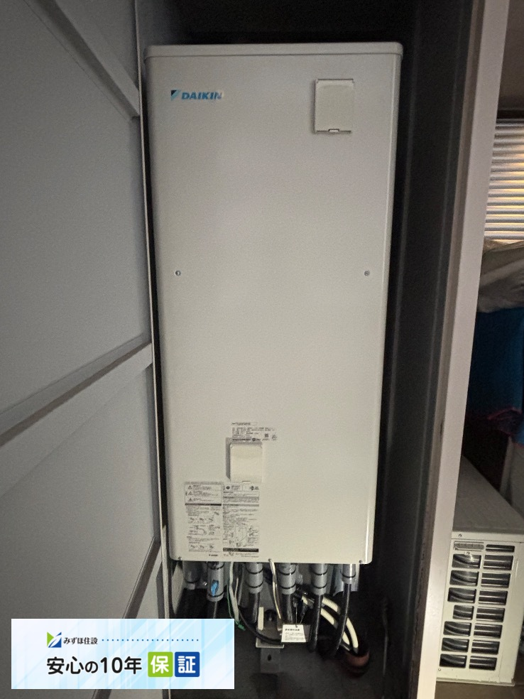 ダイキンエコキュートTU37KFVEからダイキンエコキュートEQX37ZFVE｜エコキュート交換工事｜東京都江東区｜マンション｜ブリリア有明スカイタワー
