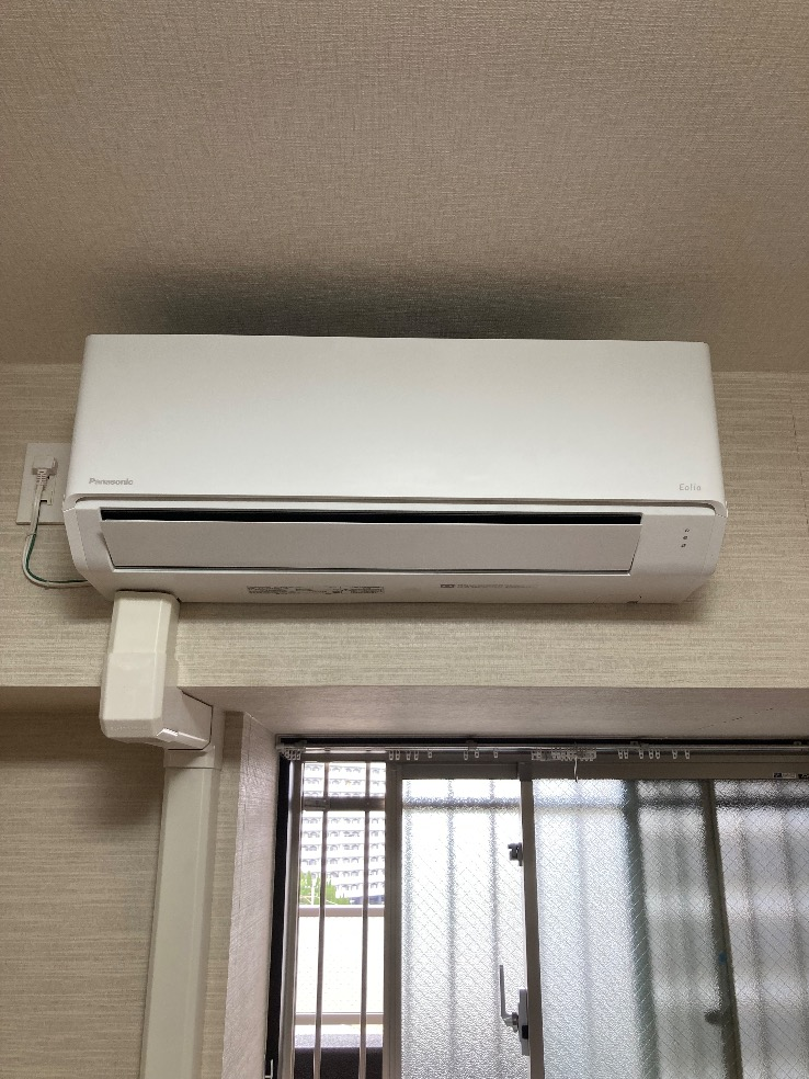 日立RAS-M25XからパナソニックエアコンCS-226DFL-W｜エアコン交換工事｜栃木県足利市朝倉町｜マンション｜シーズガーデン足利