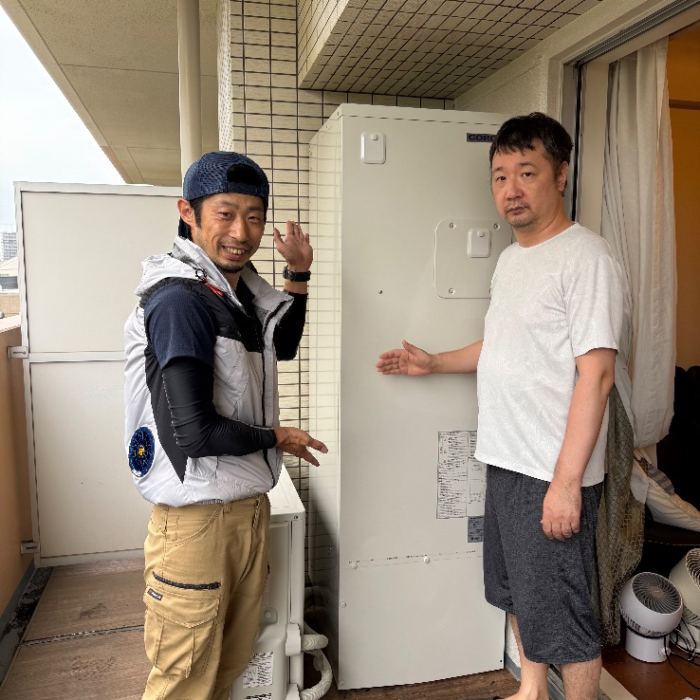 コロナエコキュートCTU-H3014AからコロナエコキュートCHP-S30AY1-12｜エコキュート交換工事｜埼玉県川口市｜マンション｜エールガーデン