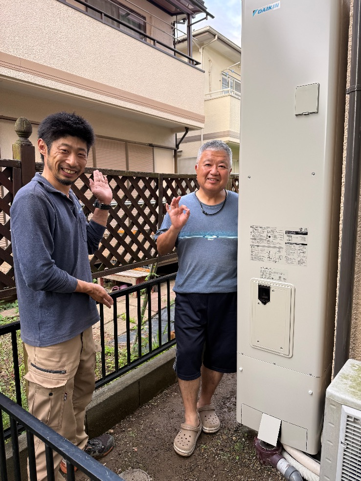 ダイキンエコキュートRHK-23TBAからダイキンエコキュートEQA46ZFTV|エコキュート交換工事|埼玉県久喜市|