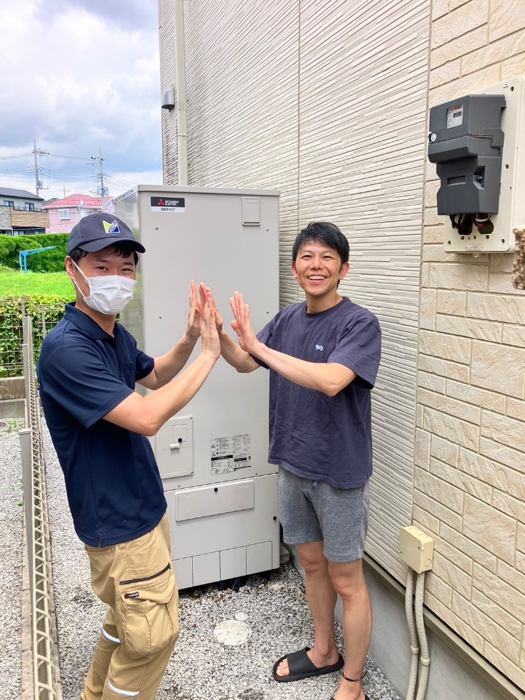 サンデンエコキュートEB-U37QTA4から三菱エコキュートSRT-S377｜エコキュート交換工事｜千葉県柏市｜
