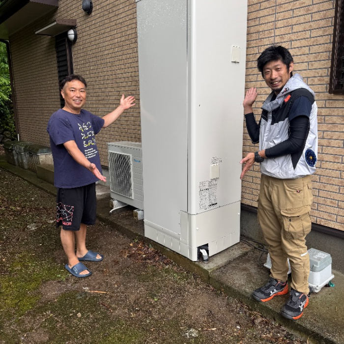 ダイキンエコキュートTU37GFCVから三菱エコキュートEQX46ZFV｜エコキュート交換工事｜埼玉県秩父郡東秩父村｜