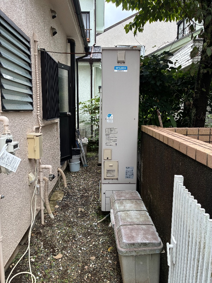 三菱エコキュートSRT-HPT37WZ5からパナソニックエコキュートHE-H37LQS|エコキュート交換工事|埼玉県ふじみ野市|
