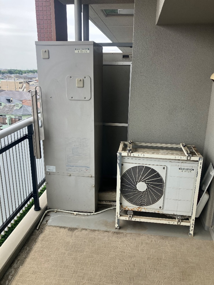 コロナエコキュートCTU-H3014AMからコロナエコキュートCHP-S30AZ1-12｜エコキュート交換工事｜千葉県船橋市上山町｜マンション｜ザ・ガーデンプレミアム