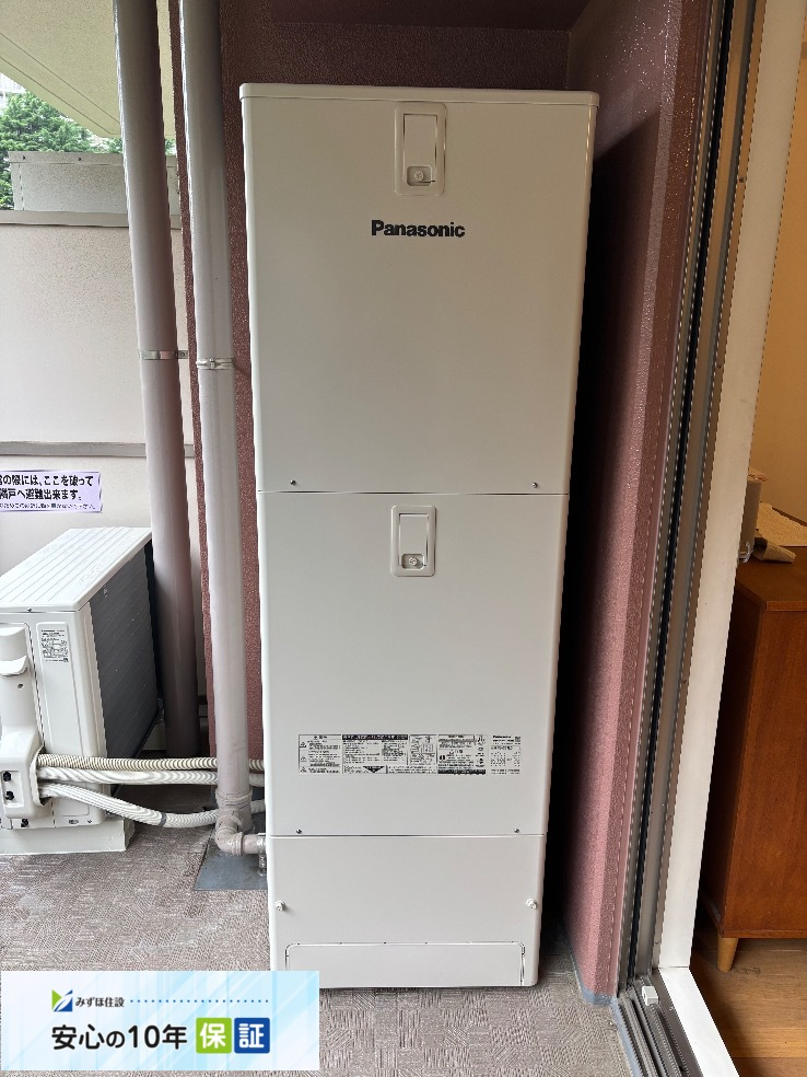 コロナエコキュートCTU-H3014AからパナソニックエコキュートHE-S37LQS｜エコキュート交換工事｜千葉県我孫子市我孫子｜マンション｜グランレジデンス