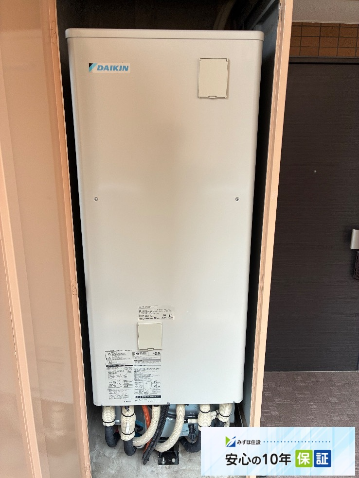 コロナエコキュートCTU-371D1A8-4からダイキンエコキュートEQX37ZFV|エコキュート交換工事|埼玉県川越市志多町|マンション|レーベンリヴァーレ川越ブラッセ