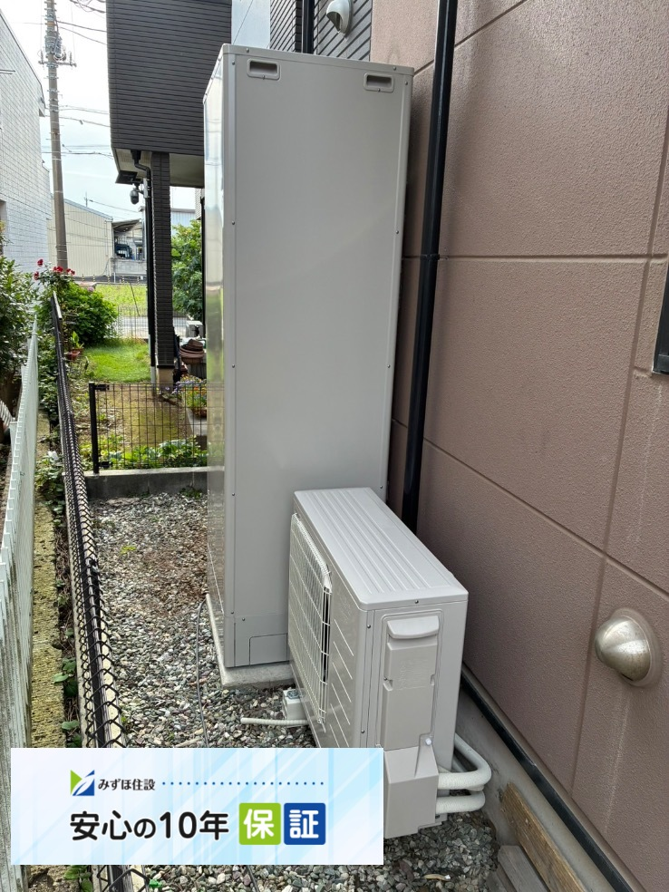 三菱エコキュートSRT-HPT46WX8から三菱エコキュートSRT-S467｜エコキュート交換工事｜埼玉県三郷市｜