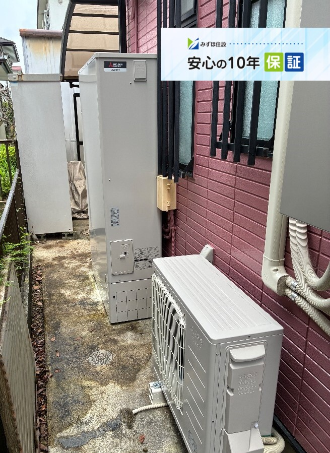 コロナエコキュートCHP-H3728Aから三菱エコキュートSRT-S377UZ｜エコキュート交換工事｜東京都多摩市鶴牧｜