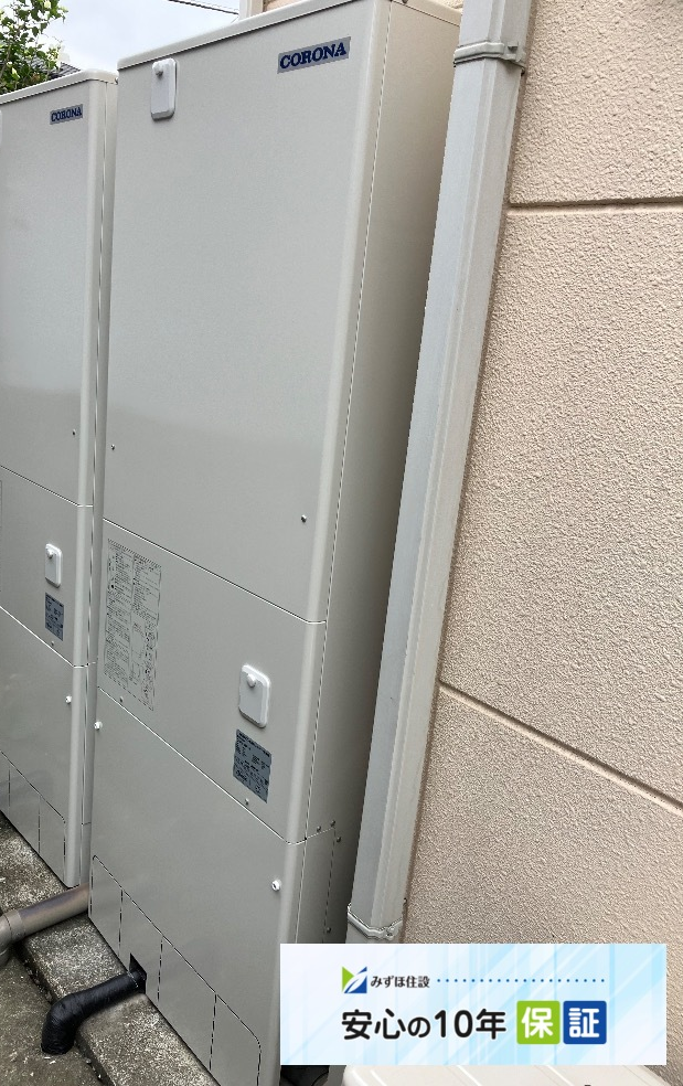 コロナエコキュートCHP-H4619ATからコロナエコキュートCHP-46AZ2、CHP-E46AZ2|エコキュート交換工事|東京都八王子市|