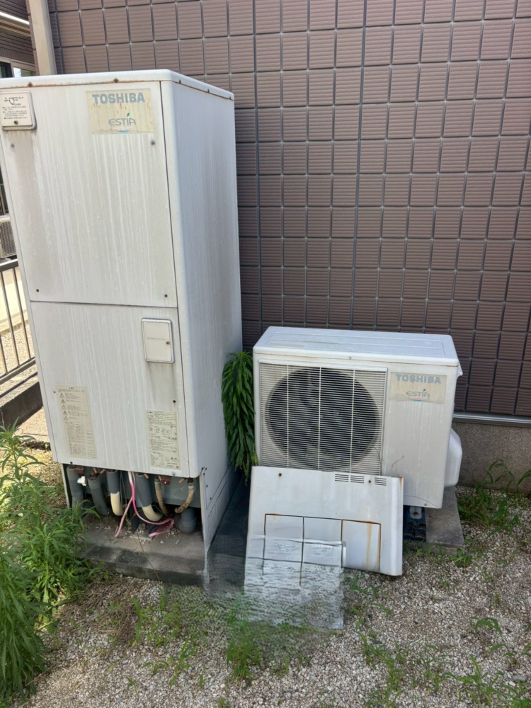 東芝エコキュートHWH-FB370CTから三菱エコキュートSRT-S467|エコキュート交換工事|福岡県久留米市合川町