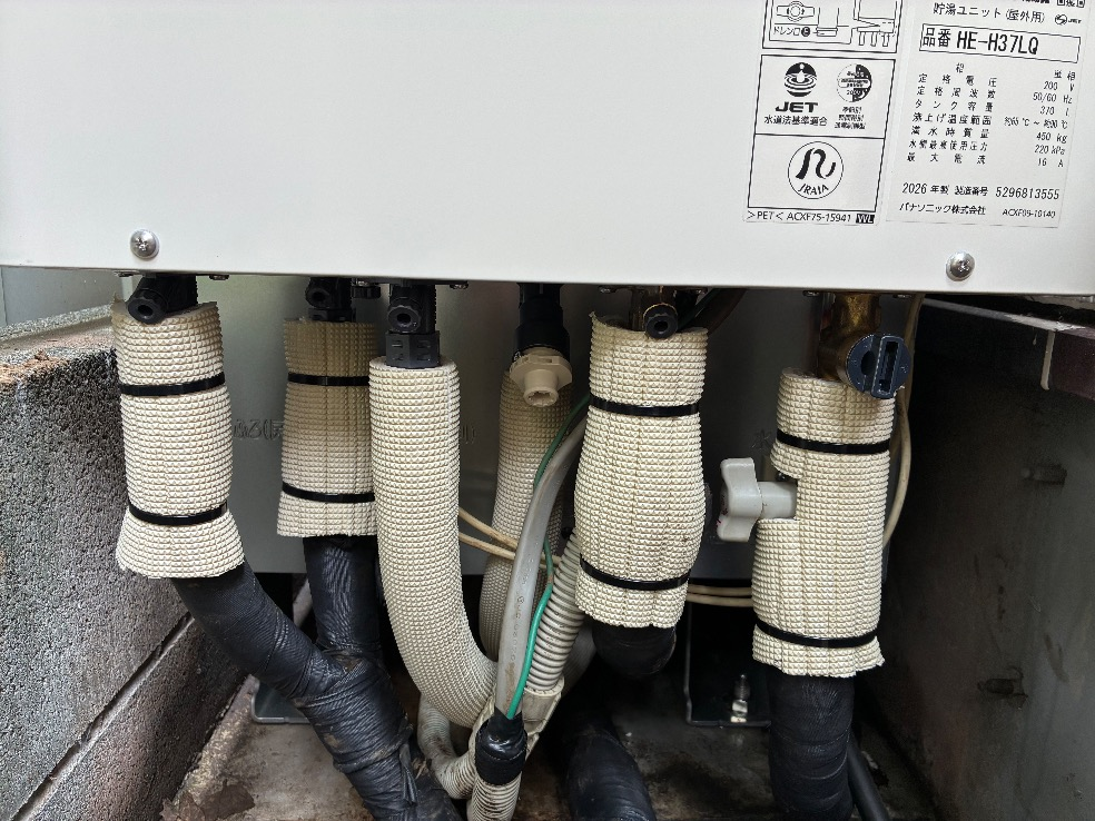 パナソニックエコキュートHE-46W3QAからパナソニックエコキュートHE-H37LQS|エコキュート交換工事|埼玉県上尾
