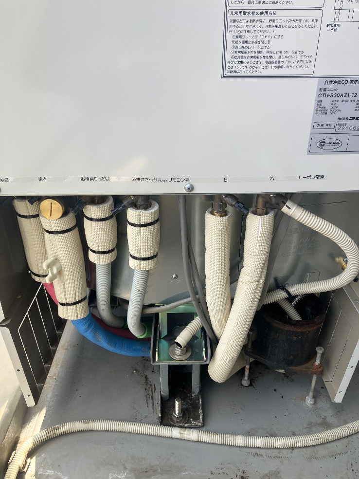 コロナエコキュートCTU-H3014AMからコロナエコキュートCHP-S30AZ1-12｜エコキュート交換工事｜千葉県船橋市上山町｜マンション｜ザ・ガーデンプレミアム