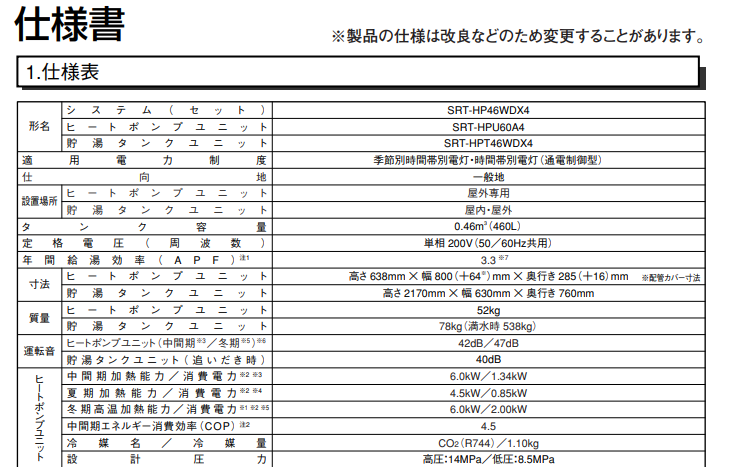 三菱SRT-HP46WDX4からエコキュート交換、修理、取替えをご検討の方へ
