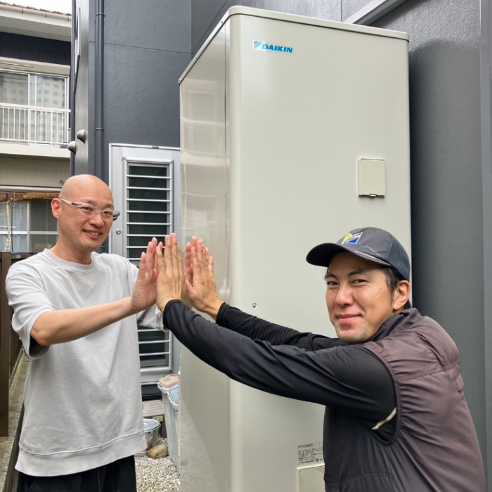 コロナエコキュートCTU-46AX2からダイキンエコキュートEQX46ZFV｜エコキュート交換工事｜埼玉県朝霞市根岸台｜