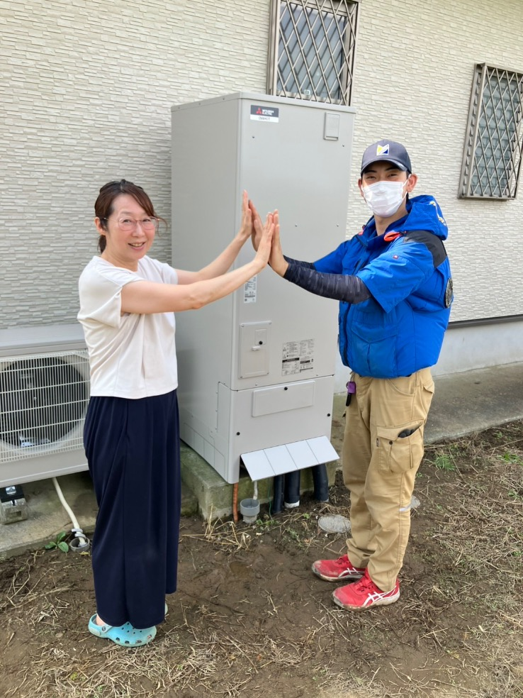 三菱エコキュートSRT-HPT37W5から三菱エコキュートSRT-S377|エコキュート交換工事|埼玉県久喜市八甫|