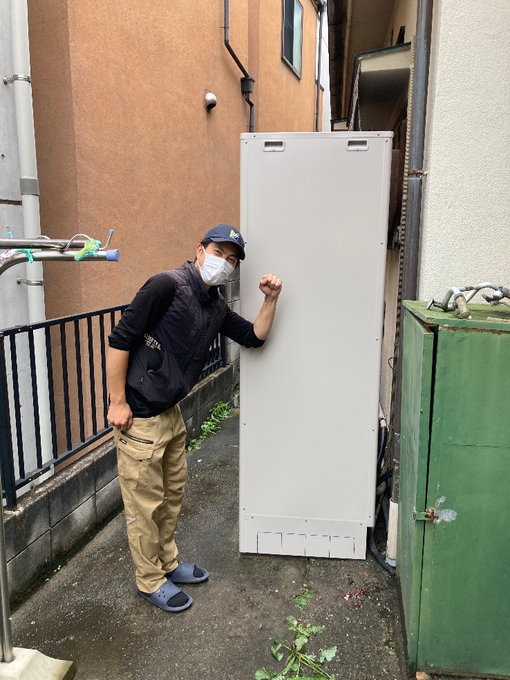 三菱エコキュートSRT-HPT55W4から三菱エコキュートSRT-S557U|エコキュート交換工事|東京都渋谷区恵比寿|