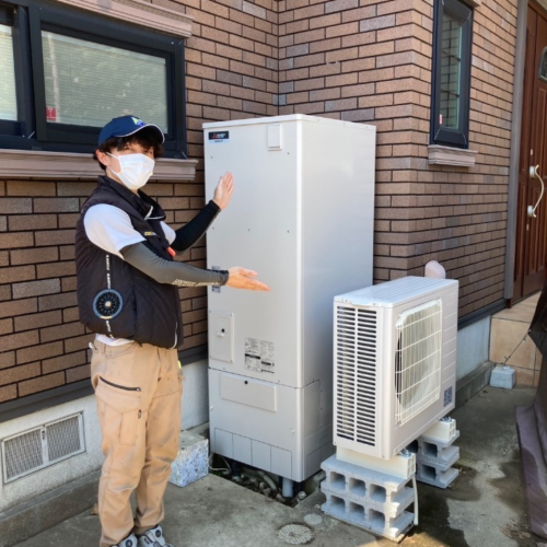 パナソニックエコキュートHE-SU37LQから三菱エコキュートSRT-S377U|エコキュート交換工事|千葉県八千代市大和田|