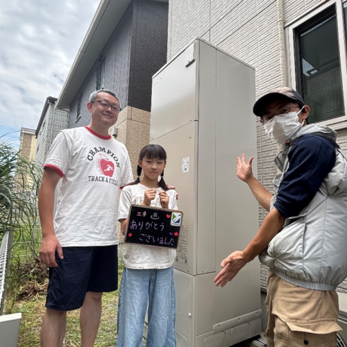 サンデンエコキュートEB-AHP37QTAから日立エコキュートBHP-F46XD|エコキュート交換工事|埼玉県新座市|