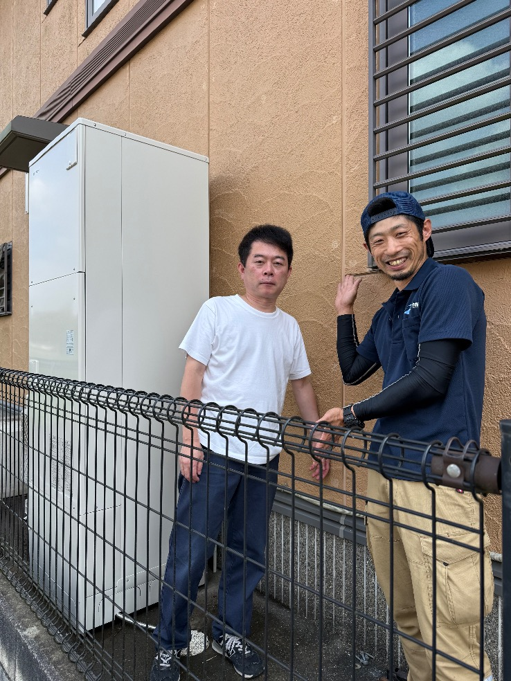 パナソニックエコキュートHE-KU46CXから日立エコキュートBHP-FG46XU｜エコキュート交換工事｜茨城県石岡市東石岡｜