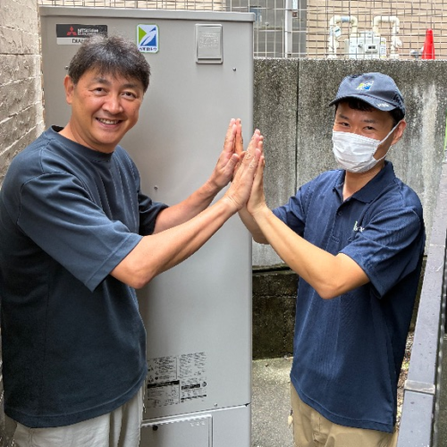 三菱製SRT-HPT37WDX3から三菱製SRT-S377｜エコキュート交換工事｜東京都江戸川区｜