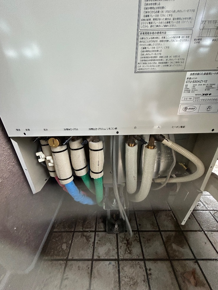 コロナエコキュートCTU-H3014AMからコロナエコキュートCHP-S30AZ1-12｜エコキュート交換工事｜東京都江東区北砂｜マンション｜東京スイートレジデンス