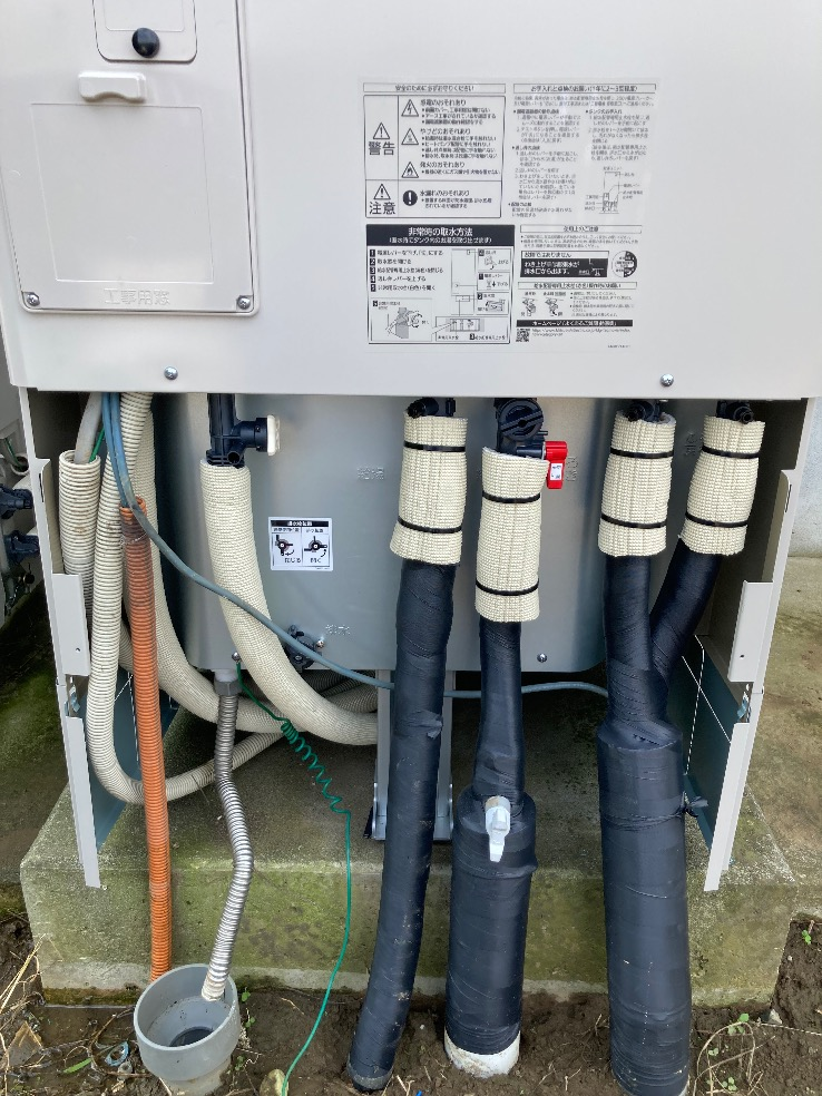 三菱エコキュートSRT-HPT37W5から三菱エコキュートSRT-S377|エコキュート交換工事|埼玉県久喜市八甫|