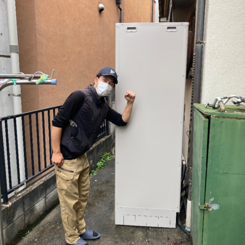 三菱エコキュートSRT-HPT55W4から三菱エコキュートSRT-S557U|エコキュート交換工事|東京都渋谷区恵比寿|