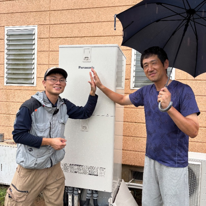 サンデンエコキュートEB-AU37QTAからパナソニックエコキュートHE-H37LQS｜エコキュート交換工事｜埼玉県上尾市小敷谷｜