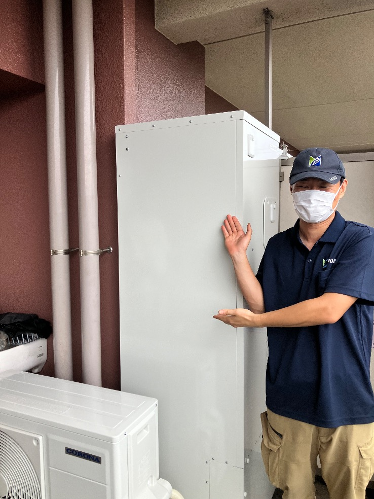コロナエコキュートCTU-H3014AからコロナエコキュートCHP-S30AZ1-12｜エコキュート交換工事｜千葉県我孫子市我孫子｜マンション｜グラン・レジデンス 
