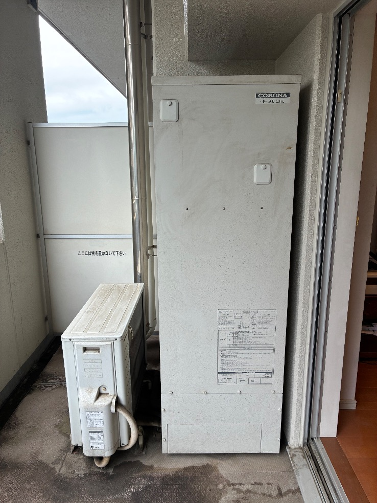 コロナエコキュートCTU-H3714AZから三菱エコキュートSRT-S377|エコキュート交換工事|東京都足立区新田|マンション|グランスイートハートアイランド