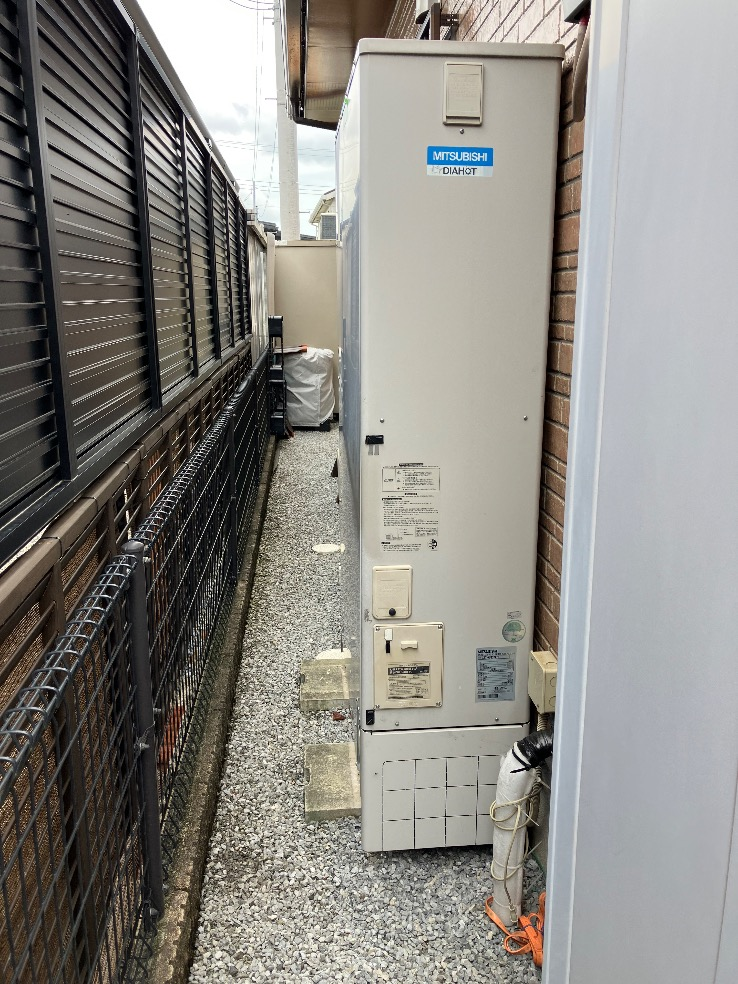 三菱エコキュートSRT-HPT37WZ5から三菱エコキュートSRT-S437UZ|エコキュート交換工事|栃木県宇都宮市東峰町|