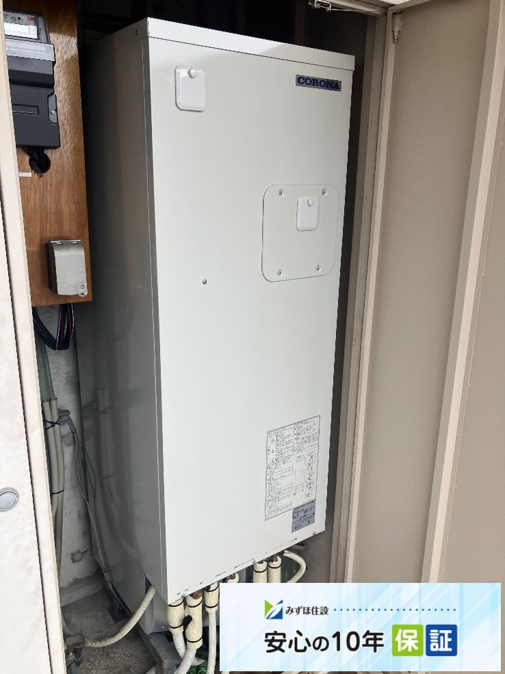 パナソニックエコキュートHE-30CQからコロナエコキュートCHP-S30AZ1-12｜エコキュート交換工事｜東京都足立区新田｜マンション｜ザ・ミッドランドアベニュー 