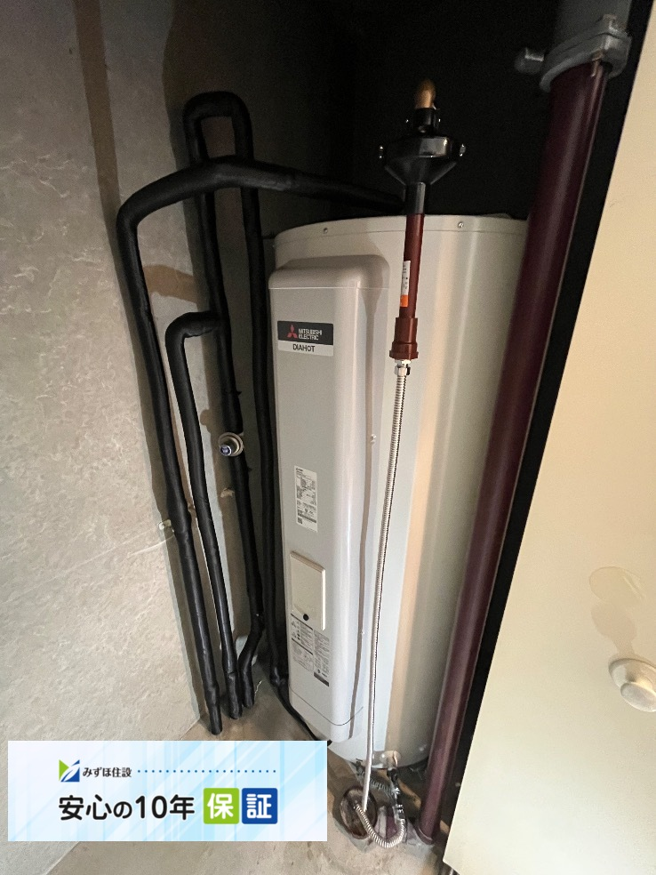 東芝電気温水器HPL-N371から三菱電気温水器SRG-375H|電気温水器交換工事|東京都江戸川区南葛西|マンション|葛西ハイデンス
