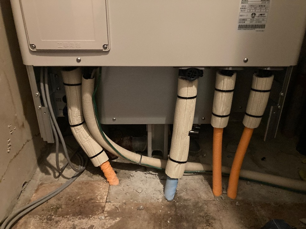 三菱電気温水器SRT-J37W4から三菱電気温水器SRT-J37WD5|電気温水器交換工事|横浜市神奈川区台町|マンション|ライオンズマンション台町