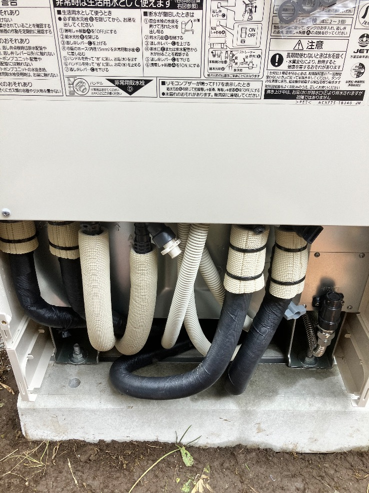 リンナイガス給湯器RUF-A2400AW(A)からパナソニックエコキュートHE-SU37NQS|エコキュート交換工事|東京都東久留米市|