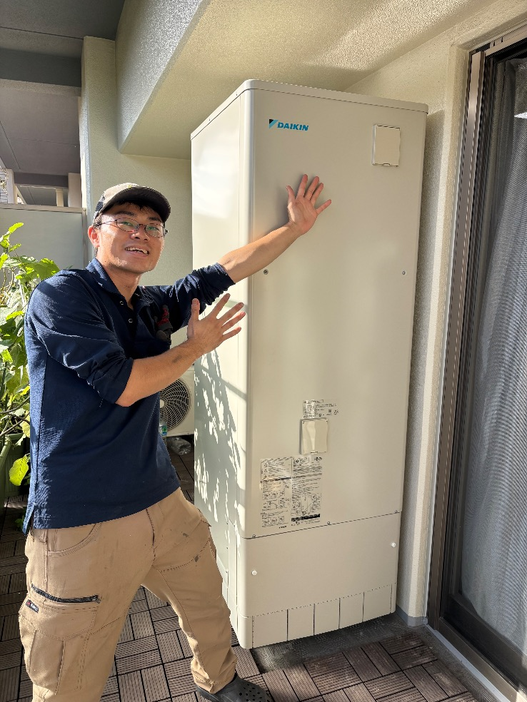 パナソニックエコキュートHE-30C3QからダイキンエコキュートEXN377AFVE｜エコキュート交換工事｜千葉県千葉市美浜区浜田｜マンション｜コロンブスシティ