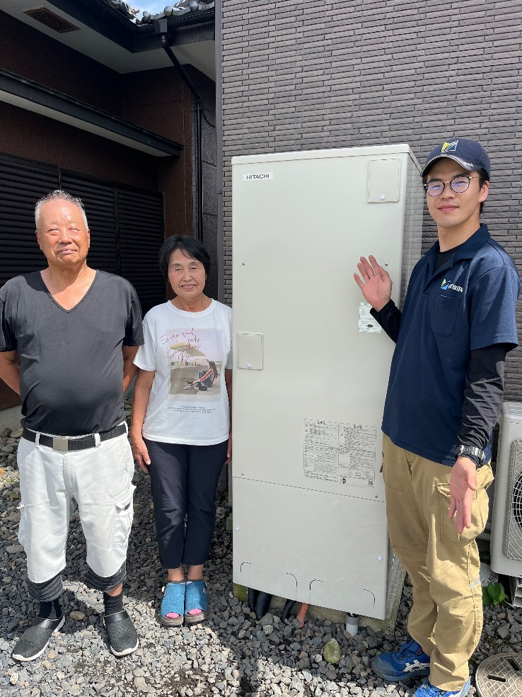 コロナエコキュートCTU-371DA11から日立エコキュートEQA46ZFPV｜エコキュート交換工事｜栃木県さくら市氏家｜ 