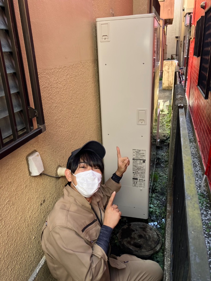 三菱エコキュートSRT-HPT37WZ2からパナソニックエコキュートHE-H37LQS｜エコキュート交換工事｜神奈川県相模原市中央区｜ 