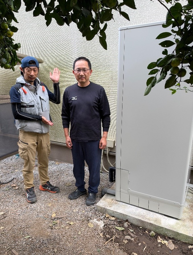 コロナエコキュートCTU-EP37S1CA10からダイキンエコキュートEQX37ZFV｜エコキュート交換工事｜埼玉県北足立郡伊奈町｜
