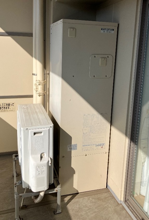コロナエコキュートCTU-301DA7-1からダイキンエコキュートEQX37ZFV|エコキュート交換工事|神奈川県川崎市幸区|マンション|ブリリアイースクエア