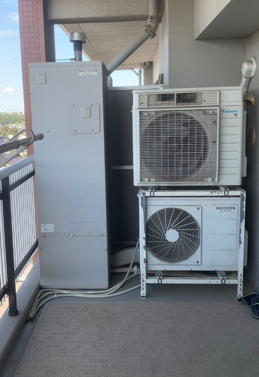 コロナエコキュートCTU-H3014AMからコロナエコキュートCHP-S30AZ1-12|エコキュート交換工事|千葉県船橋市上山町|マンション|ザ・ガーデンプレミアム|長谷工|