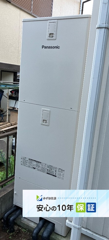 パナソニックエコキュートHE-K37BQからパナソニックエコキュートHE-S37NQS｜エコキュート交換工事｜埼玉県北本市｜スウェーデンハウス