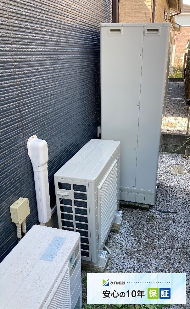 コロナエコキュートCTU-37AW1からダイキンエコキュートEQX37ZFV|エコキュート交換工事|埼玉県飯能市美杉台|
